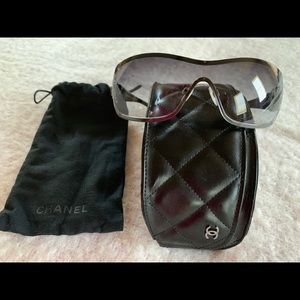 Chanel Swarovski Crystal Camellia CC Sunglasses